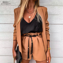 Load image into Gallery viewer, 2020 Simple Fashion Women Blazer Jackets Suit Female Maroon Retro Blazer Set Office Ladies Blazer Coats Elegant Streetwear
